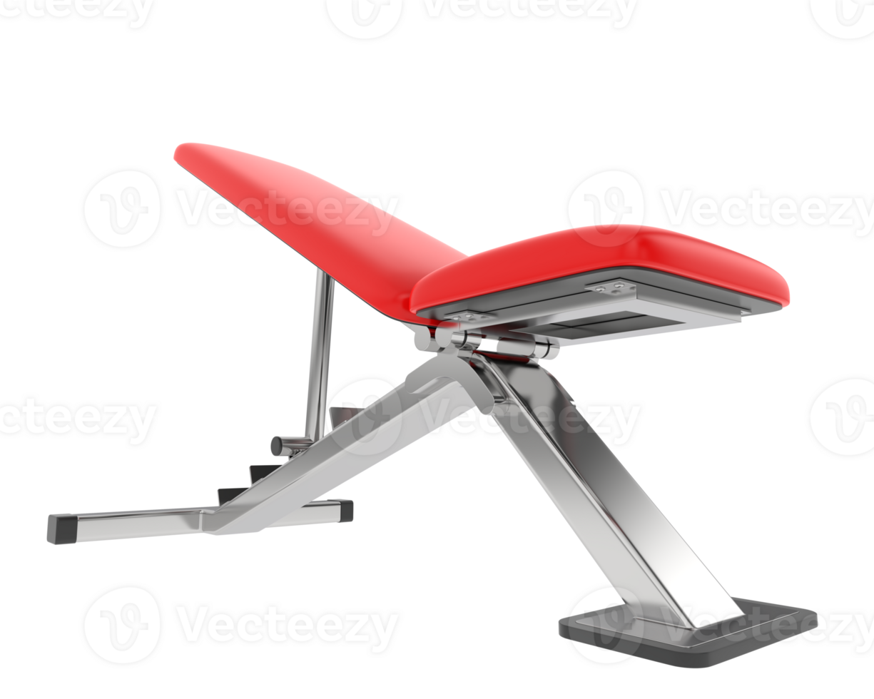 Adjustable bench isolated on background. 3d rendering - illustration png