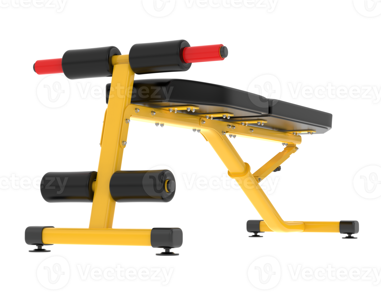 Adjustable bench isolated on background. 3d rendering - illustration png