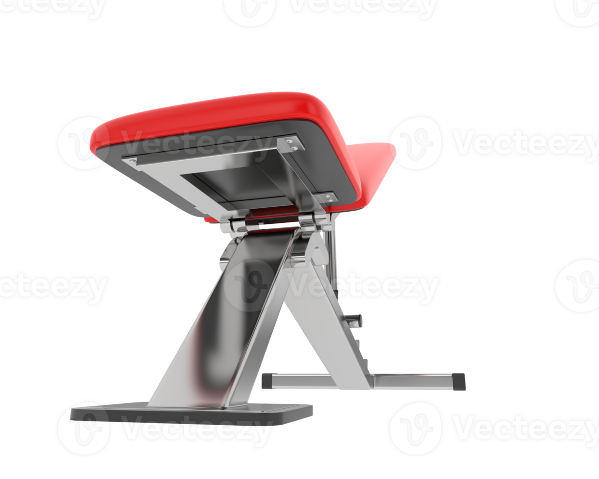 Adjustable bench isolated on background. 3d rendering - illustration png