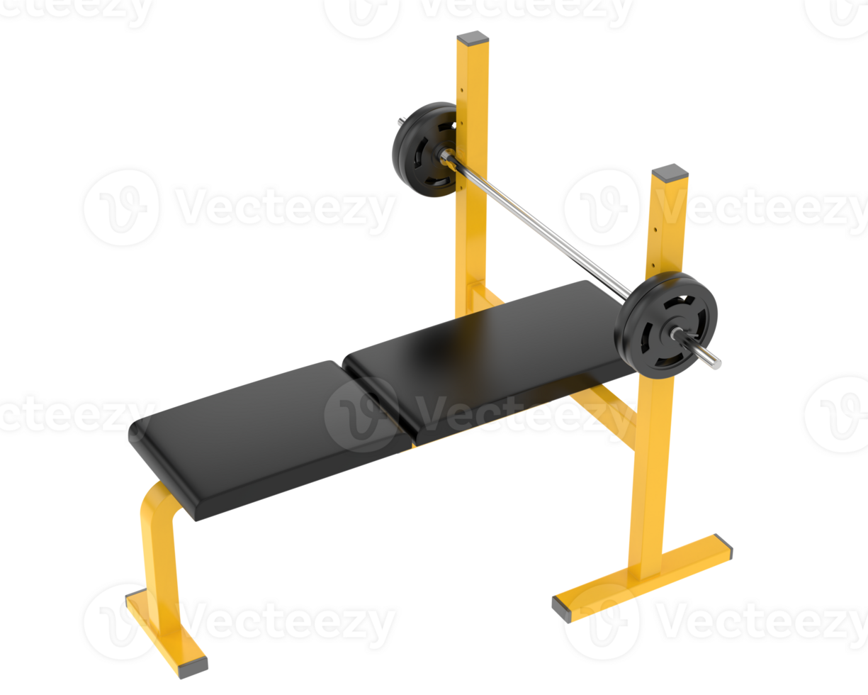 Bench press isolated on background. 3d rendering - illustration png