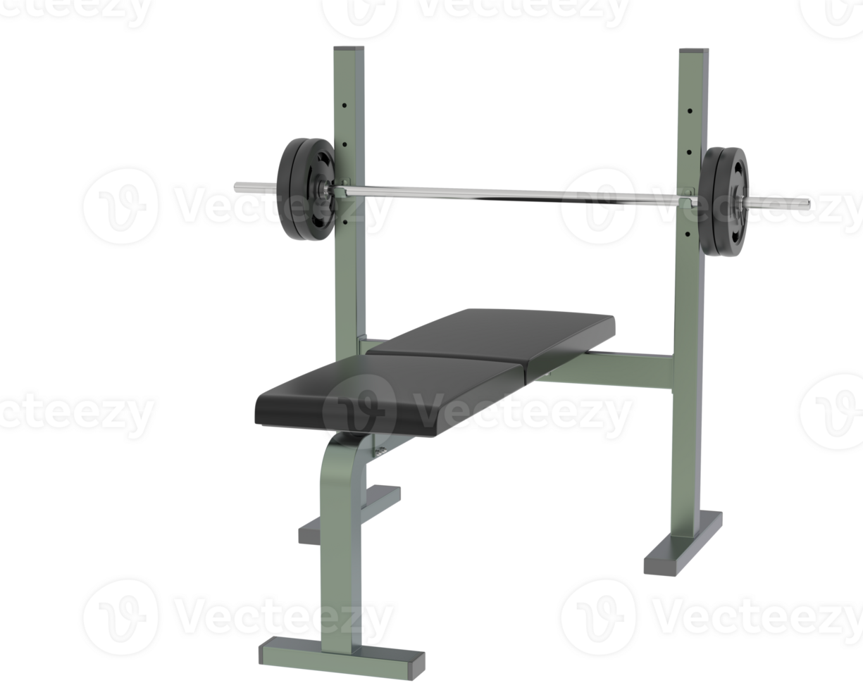 Bench press isolated on background. 3d rendering - illustration png