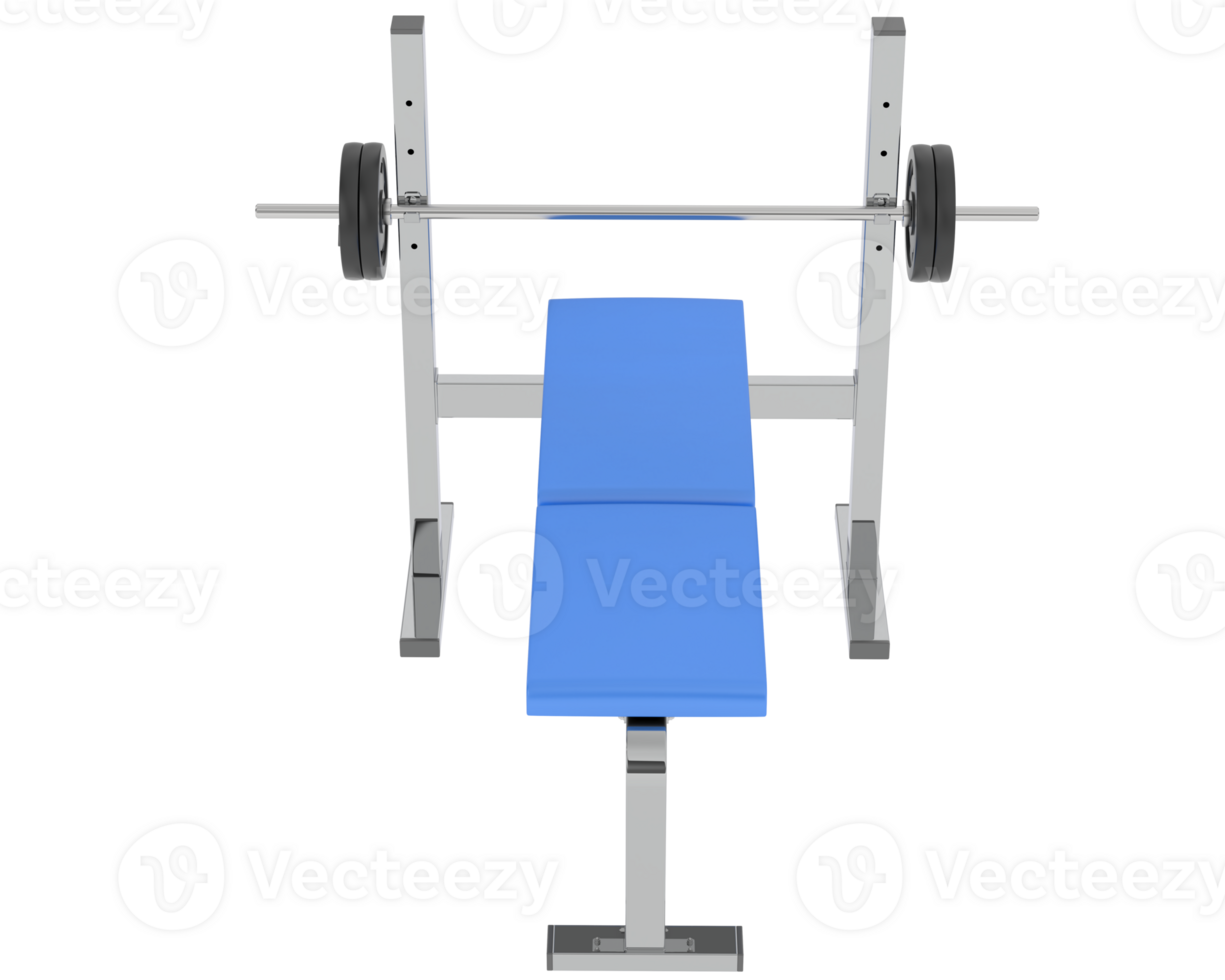 Bench press isolated on background. 3d rendering - illustration png