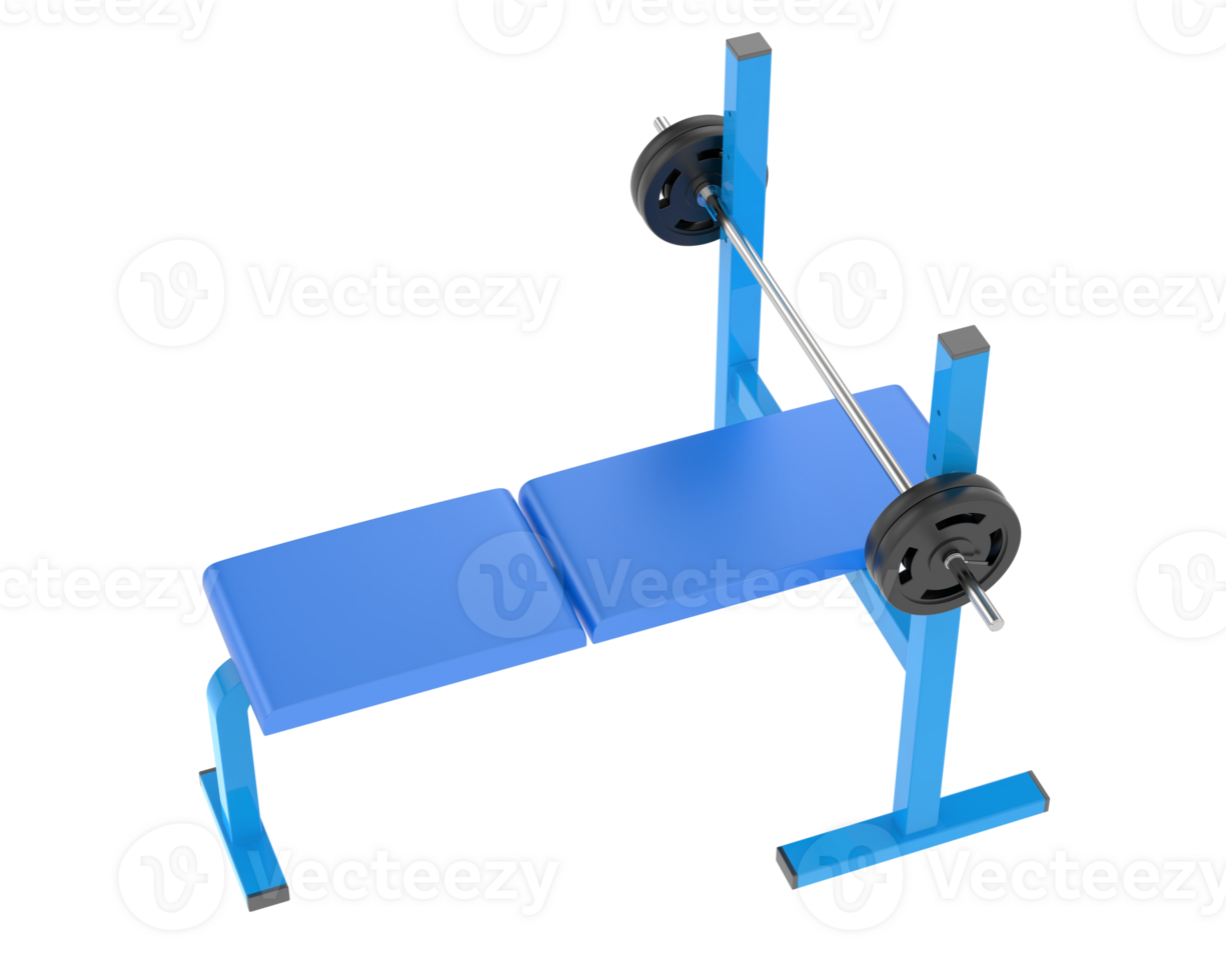Bench press isolated on background. 3d rendering - illustration png