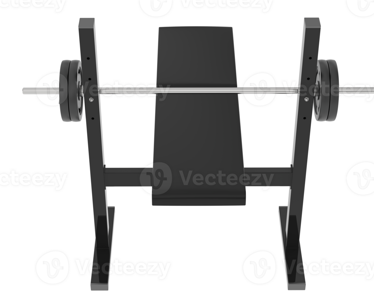 Bench press isolated on background. 3d rendering - illustration png