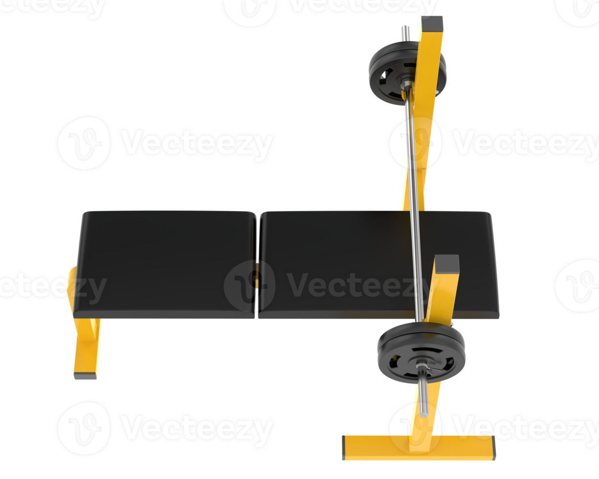 Bench press isolated on background. 3d rendering - illustration png