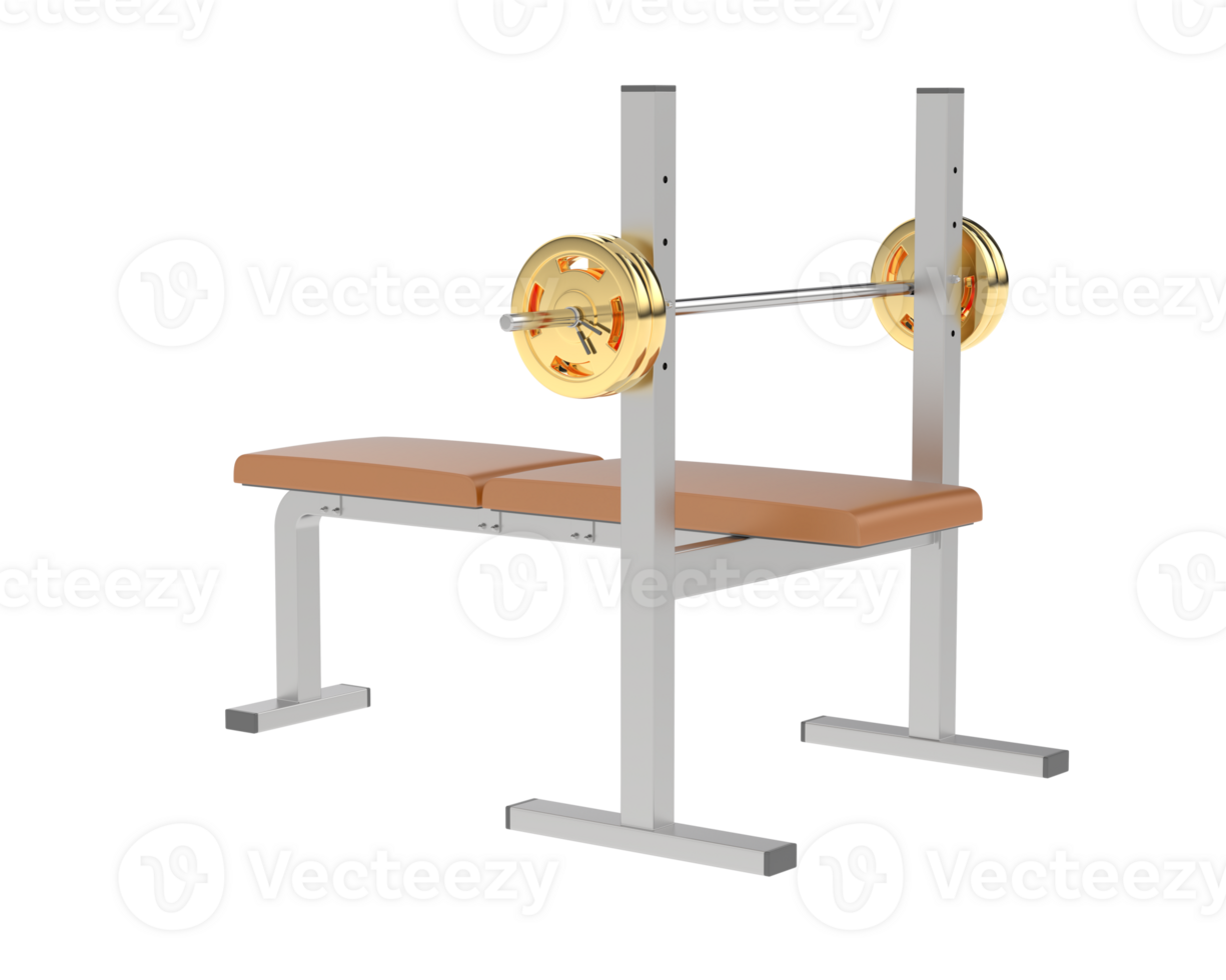 Bench press isolated on background. 3d rendering - illustration png
