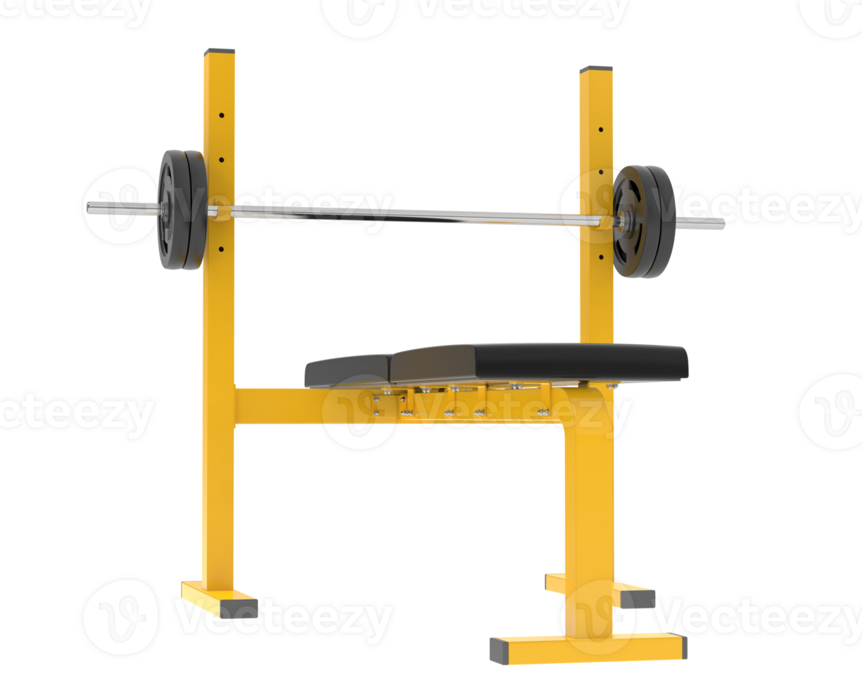 Bench press isolated on background. 3d rendering - illustration png