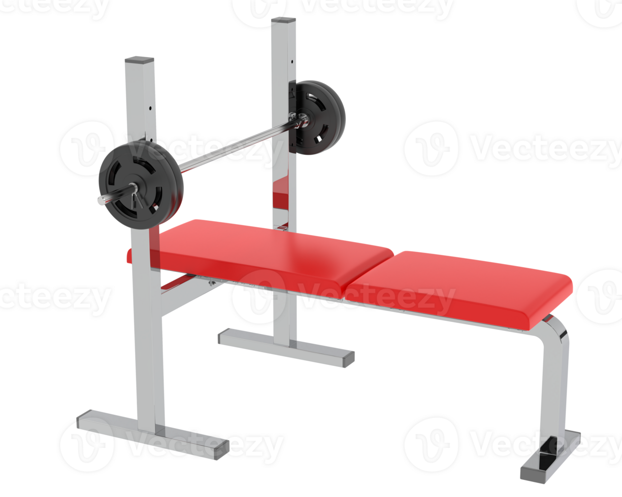 Bench press isolated on background. 3d rendering - illustration png