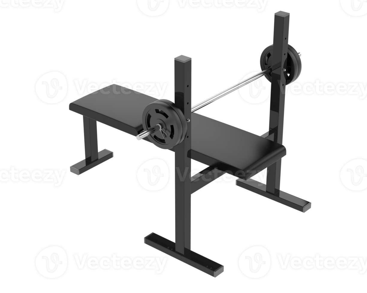 Bench press isolated on background. 3d rendering - illustration png