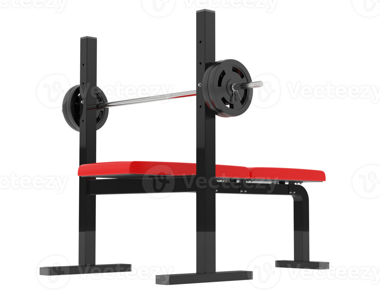Bench press isolated on background. 3d rendering - illustration png