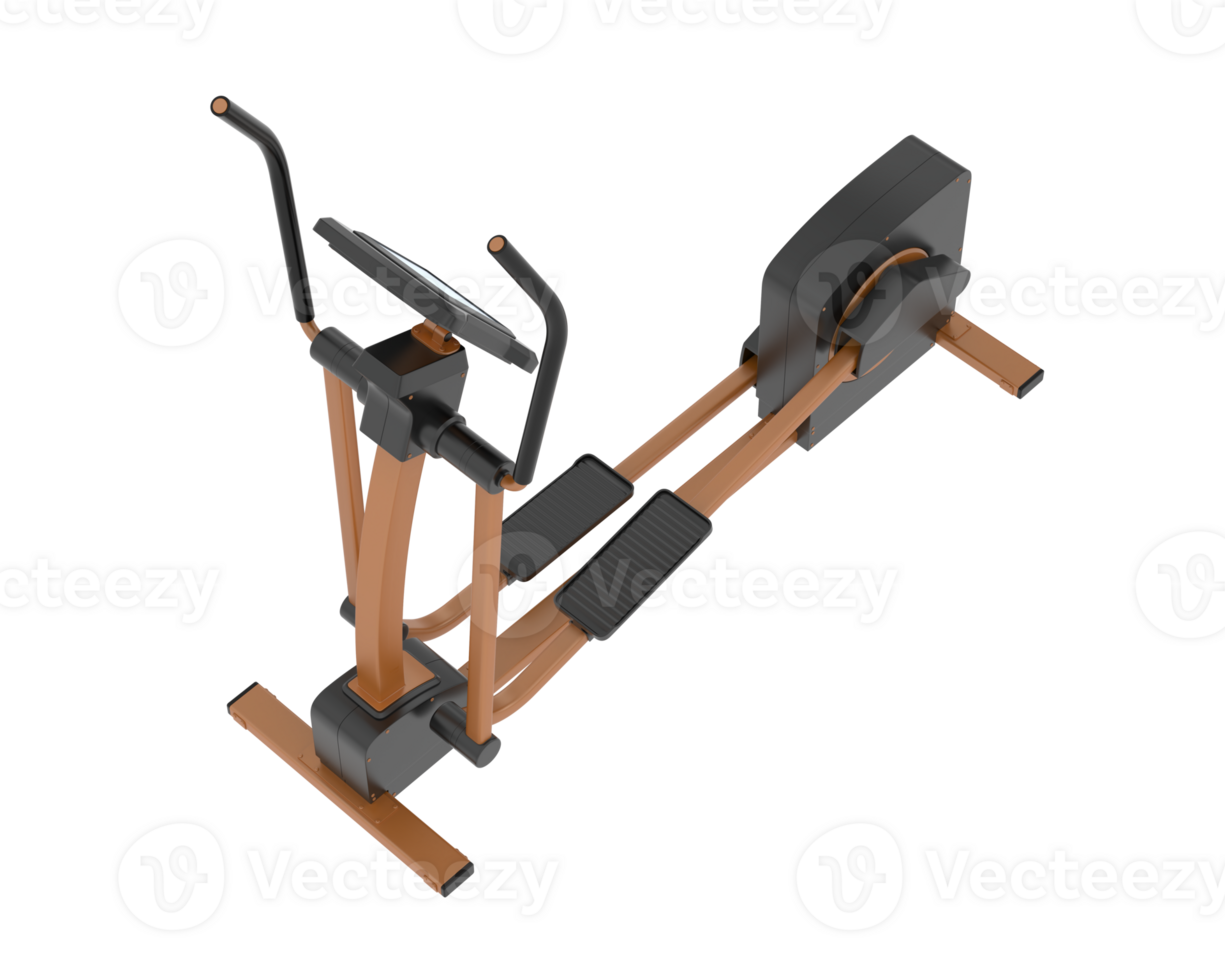 Horizontal bike for gym isolated on background. 3d rendering - illustration png