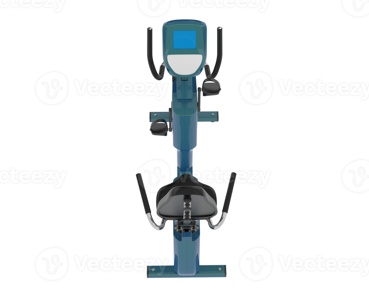 Horizontal bike for gym isolated on background. 3d rendering - illustration png
