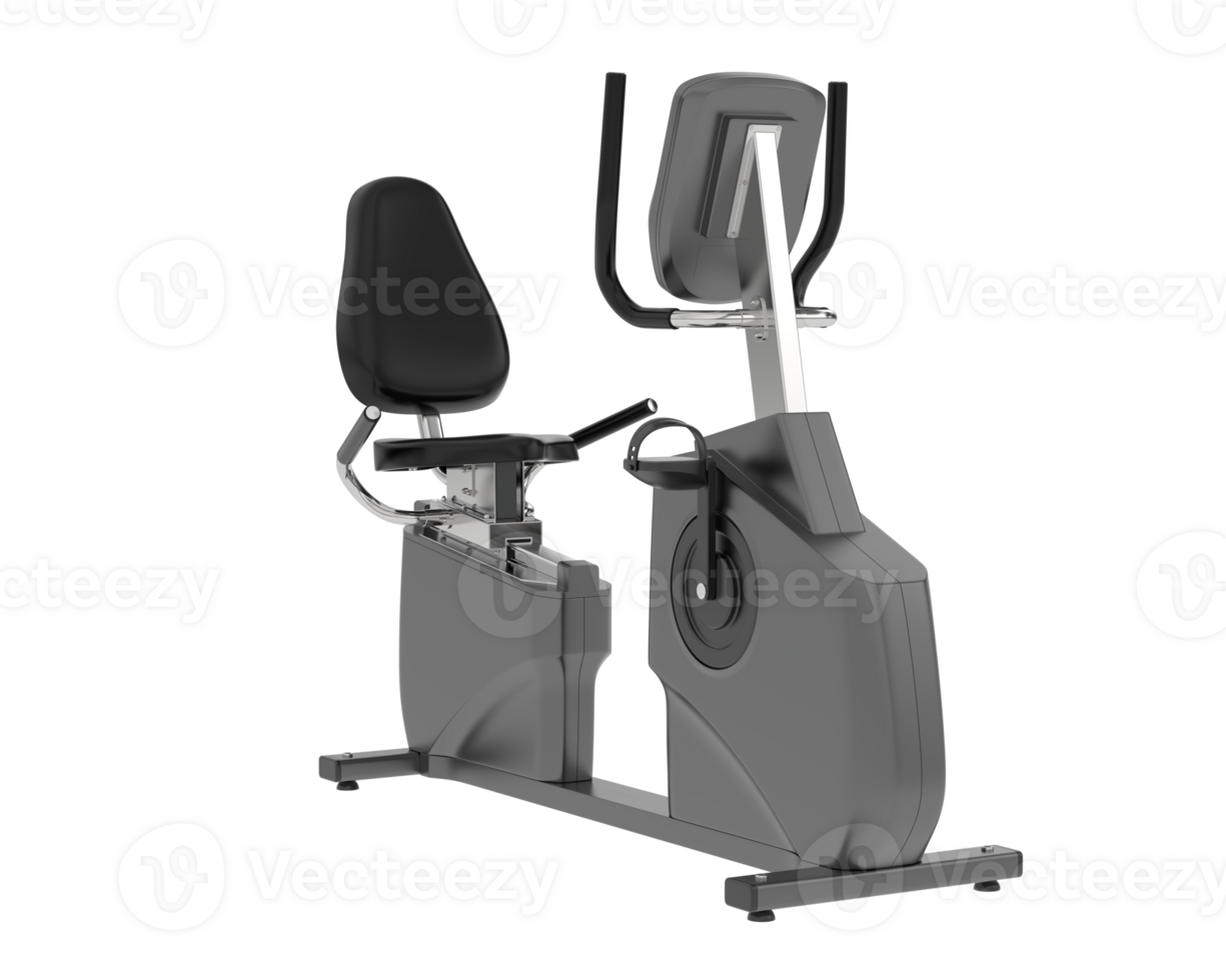 Horizontal bike for gym isolated on background. 3d rendering - illustration png