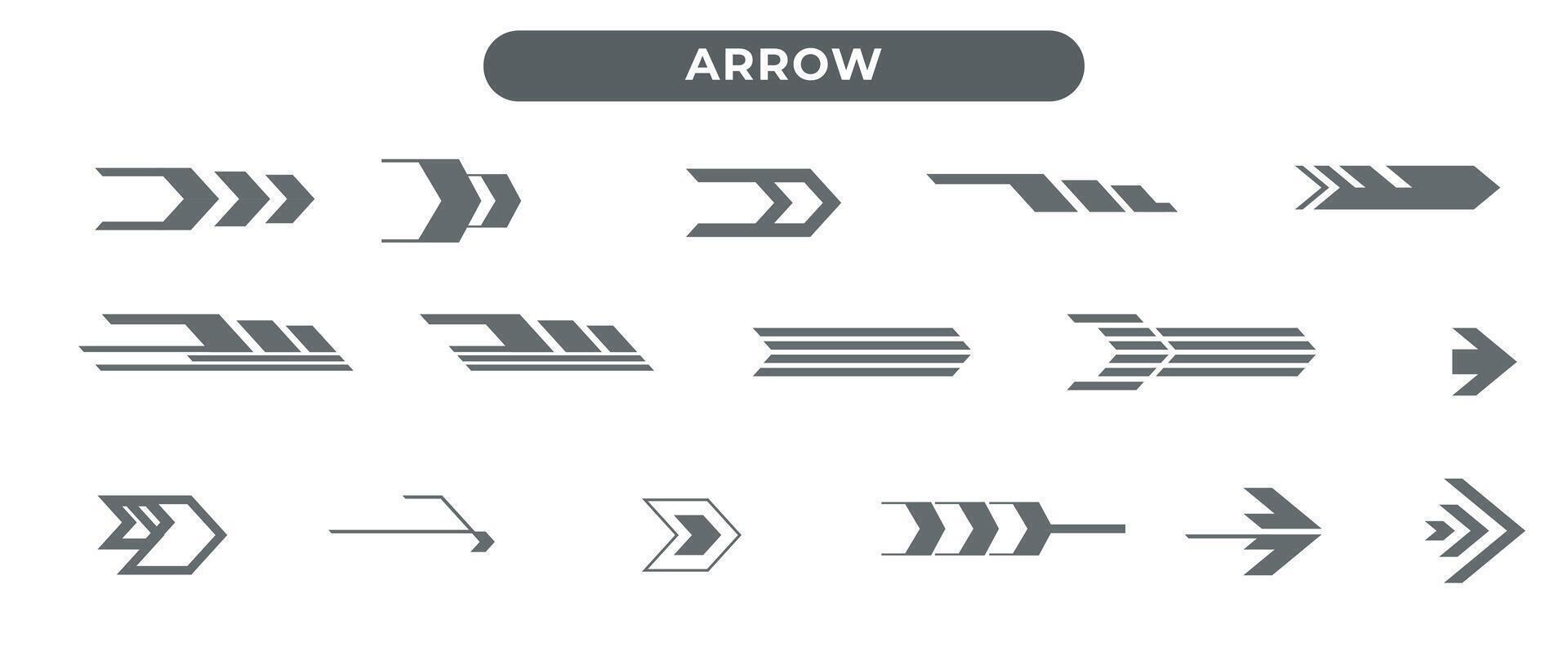 a set of arrows with arrows pointing to the left vector