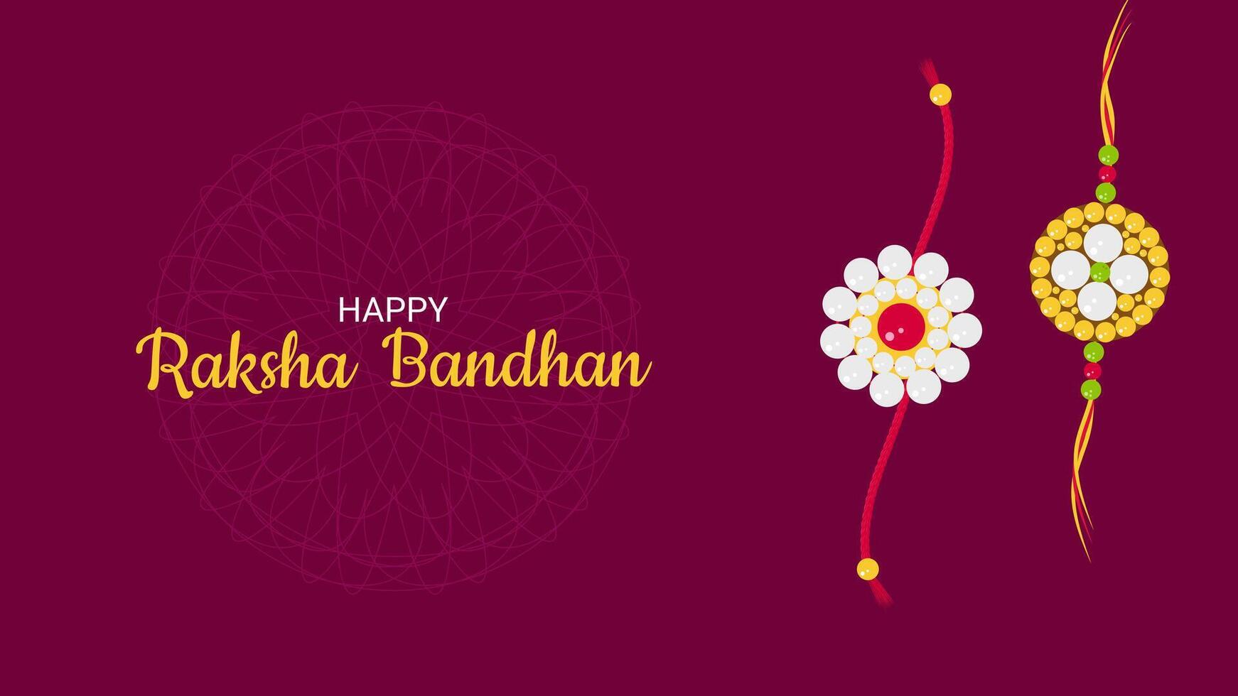 Happy Raksha Bandhan Indian Festival rakhi banner. Greeting card invitation design web design. illustration. vector