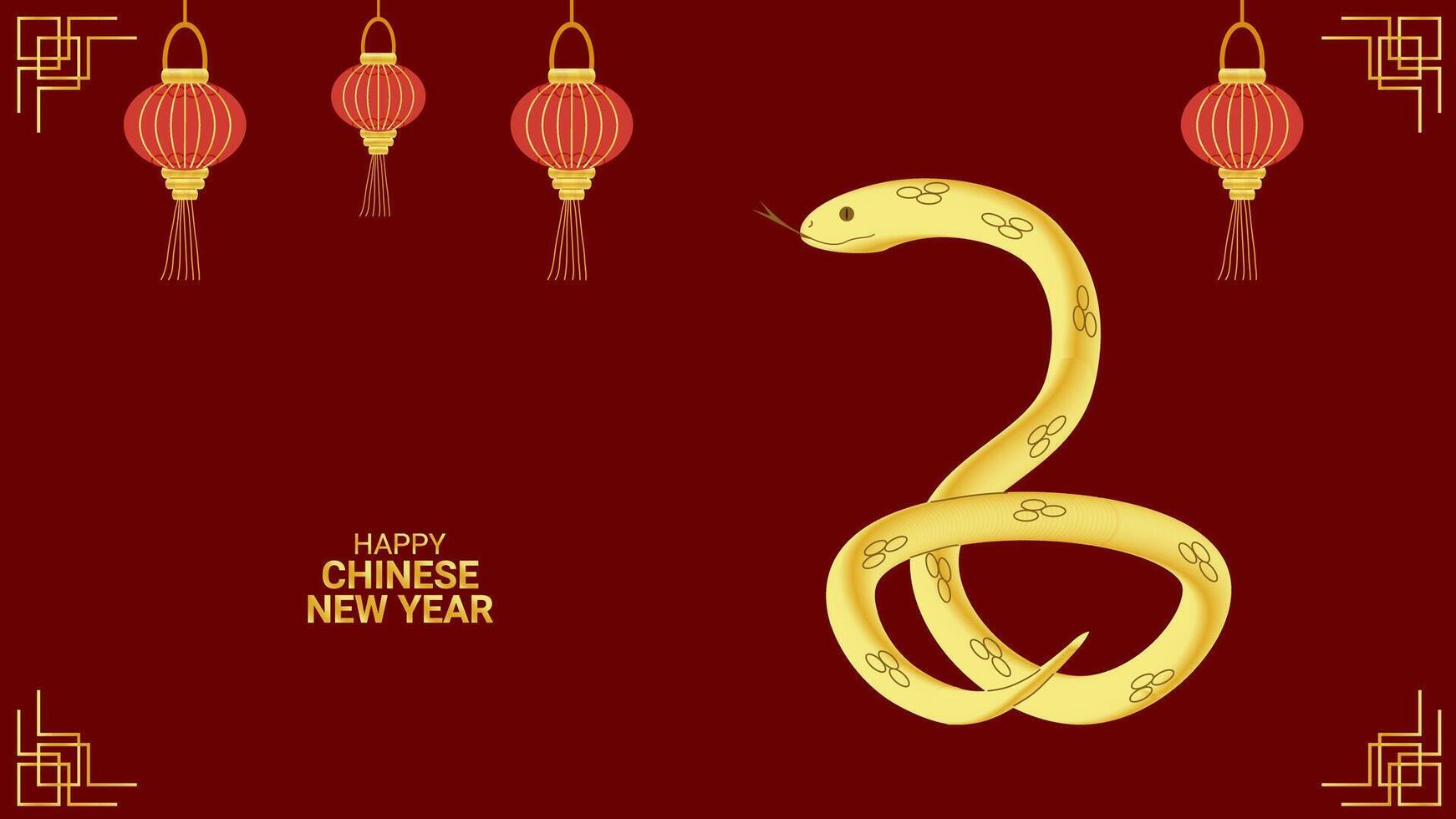 Year of Snake. Happy Chinese New Years Eve 2025. Lunar calendar. Banner