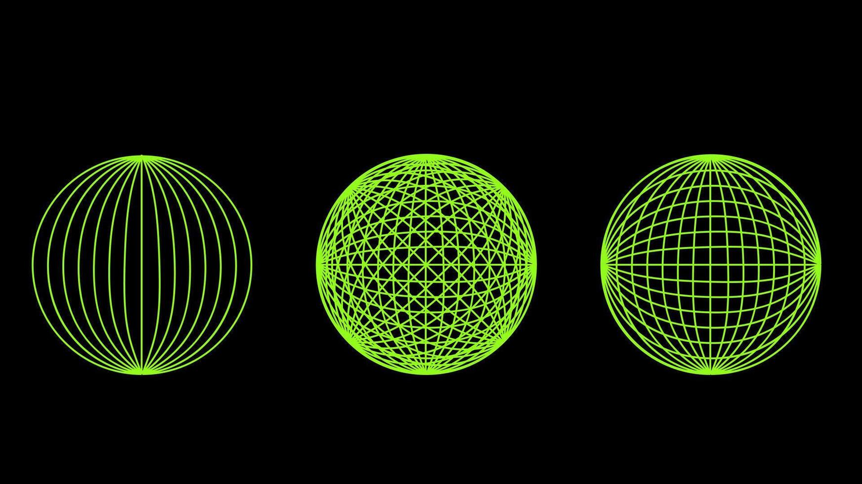 3D wireframe models of objects Network line. Geometric shapes atmosphere future. Retro futuristic design for technological or scientific element. Bright color. illustration. vector