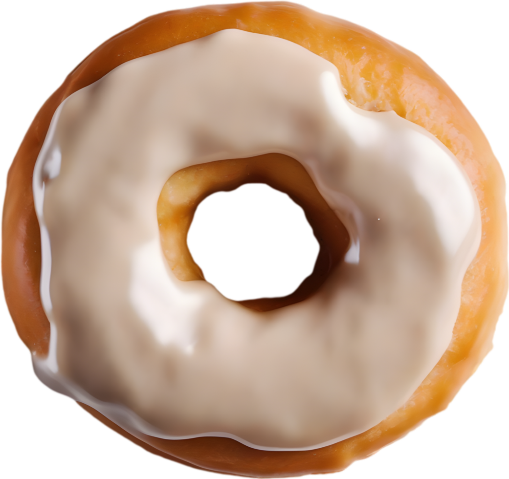 Indulge in the irresistible charm of a donut, featuring a lustrous topping that promises a delightful, decadent experience. AI-Generated. png