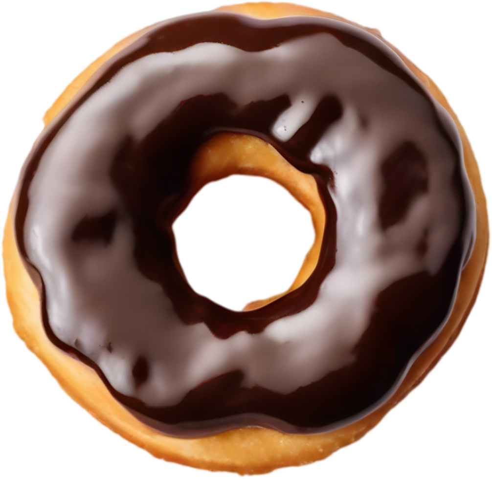 Indulge in the irresistible charm of a donut, featuring a lustrous topping that promises a delightful, decadent experience. AI-Generated. png