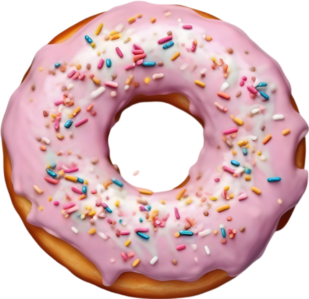 Indulge in the irresistible charm of a donut, featuring a lustrous topping that promises a delightful, decadent experience. AI-Generated. png