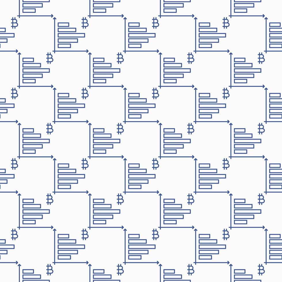 Bitcoin Graph Crypto Trading linear seamless pattern vector