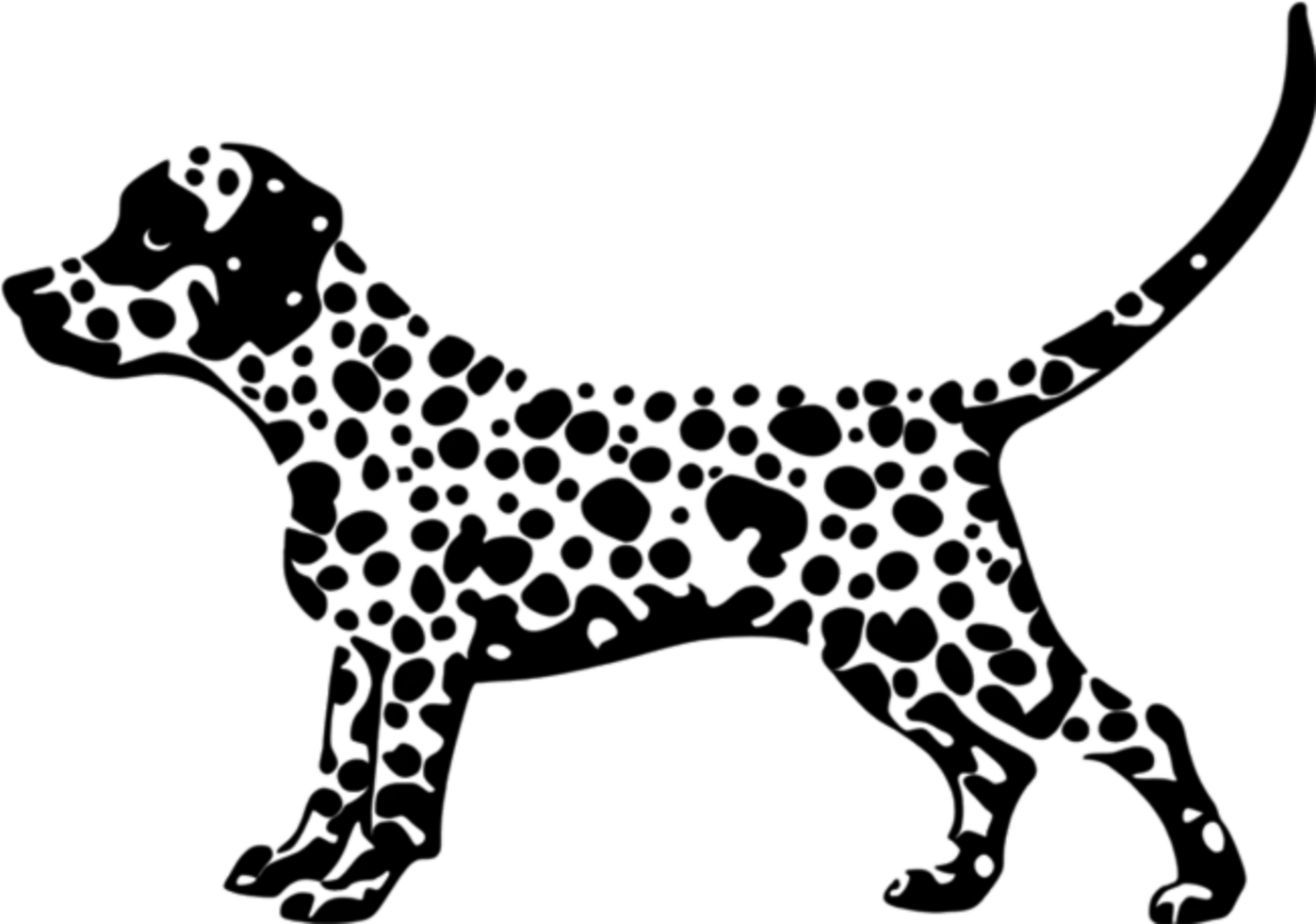 A stencil clipart featuring the silhouette of a cute dog. Dog clipart in minimalist style. AI-Generated. png