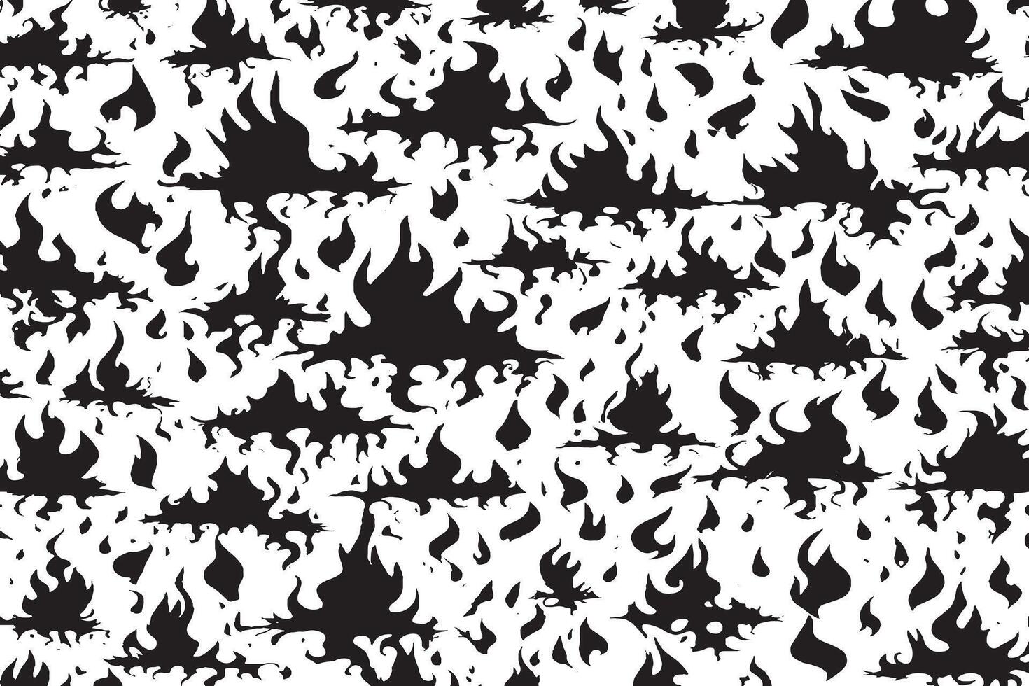 black silhouette texture of a fire on white background vector