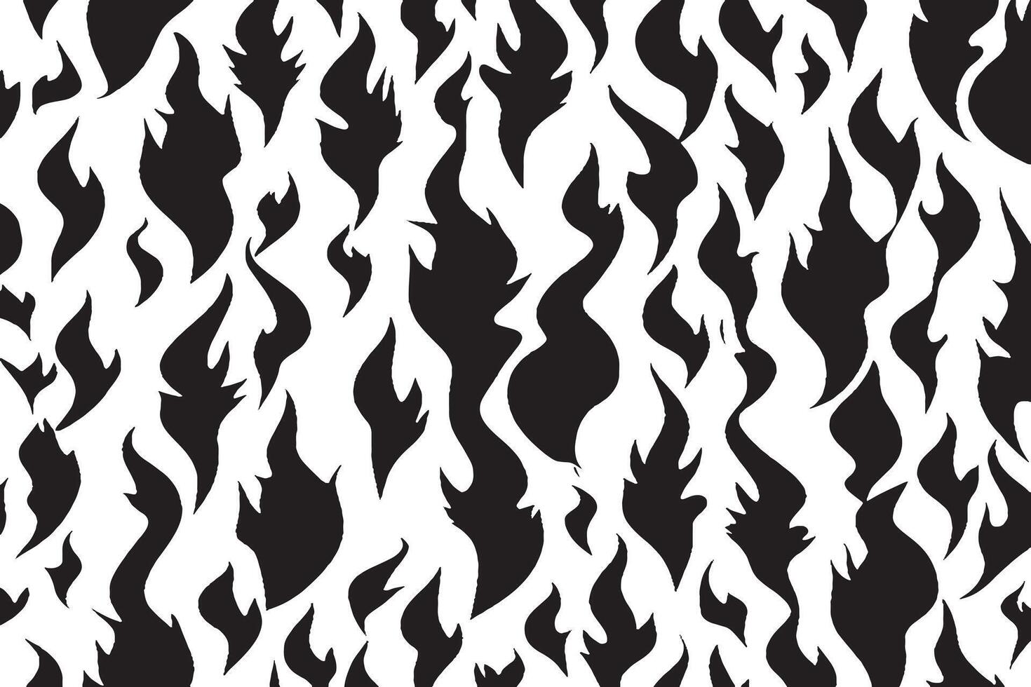 black silhouette texture of a fire on white background vector