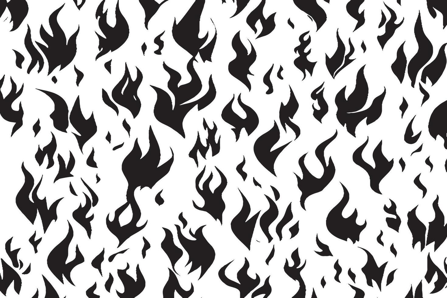 black silhouette texture of a fire on white background vector