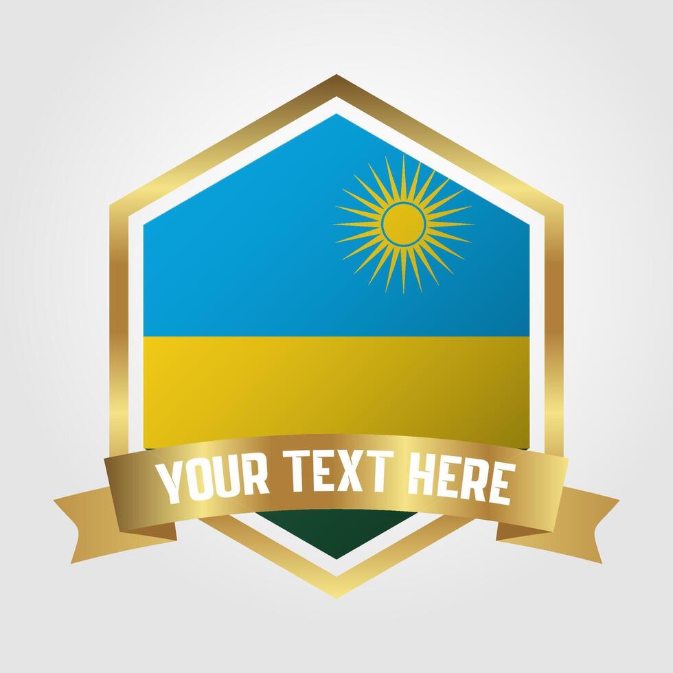 Golden Luxury Rwanda Label Illustration vector