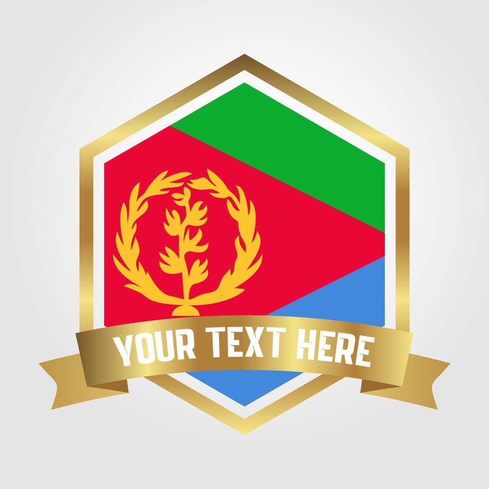 Golden Luxury Eritrea Label Illustration vector