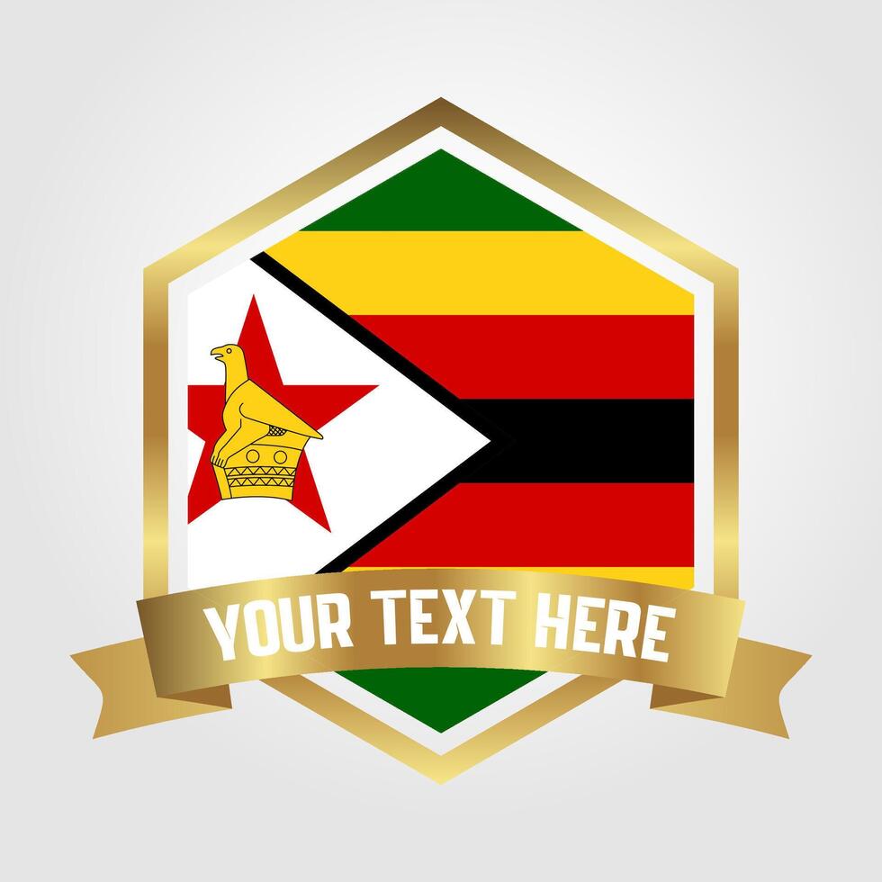Golden Luxury Zimbabwe Label Illustration vector
