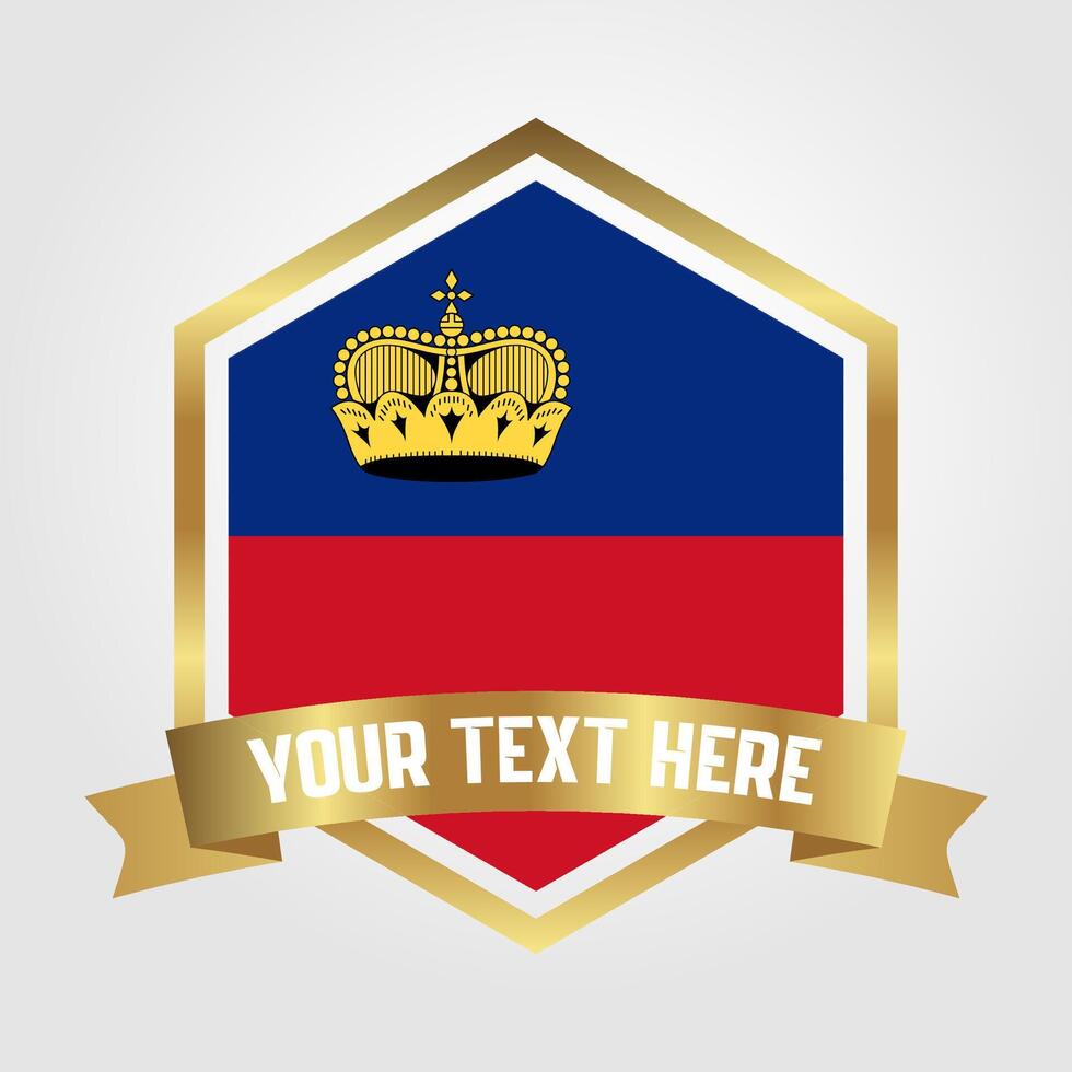 Golden Luxury Liechtenstein Label Illustration vector