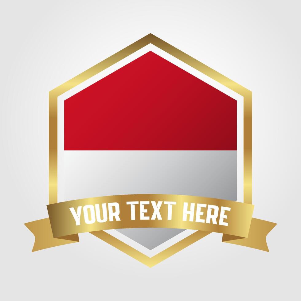 Golden Luxury Monaco Label Illustration vector