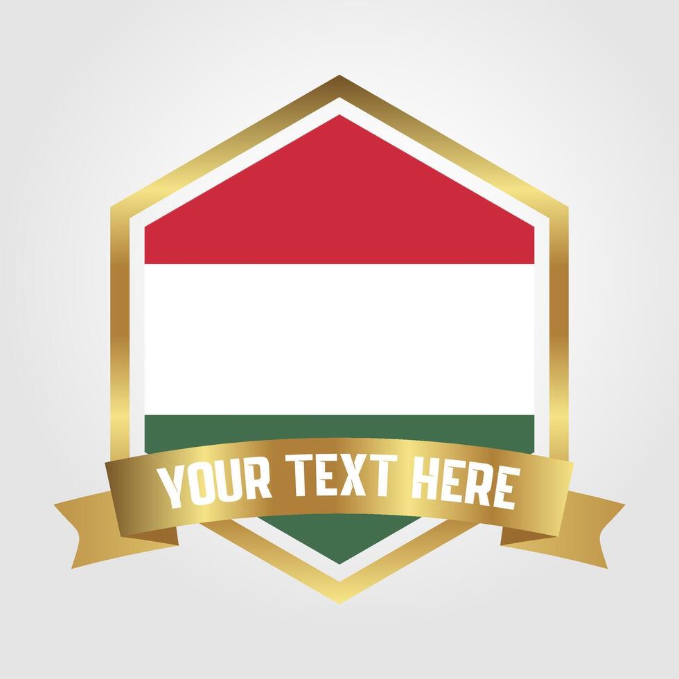Golden Luxury Hungary Label Illustration vector