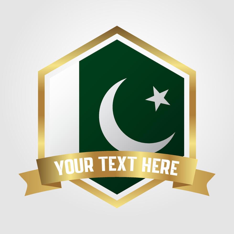 Golden Luxury Pakistan Label Illustration vector