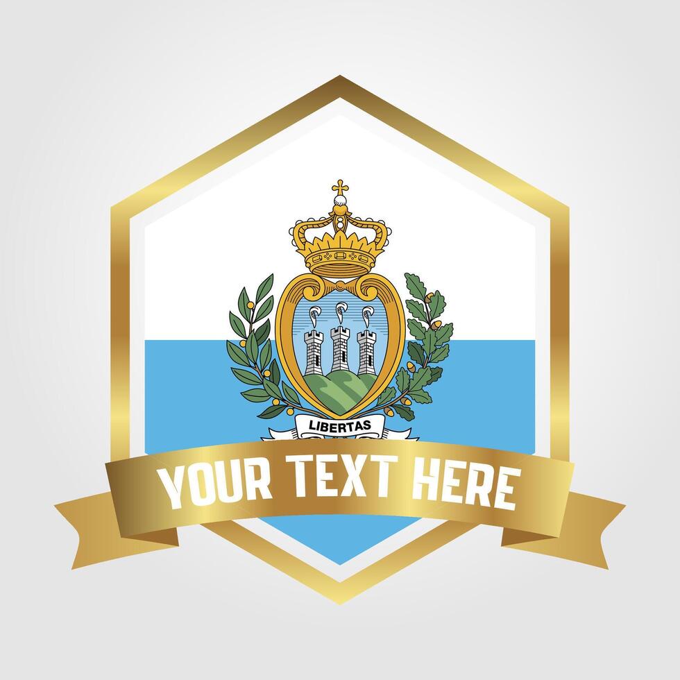 Golden Luxury San Marino Label Illustration vector
