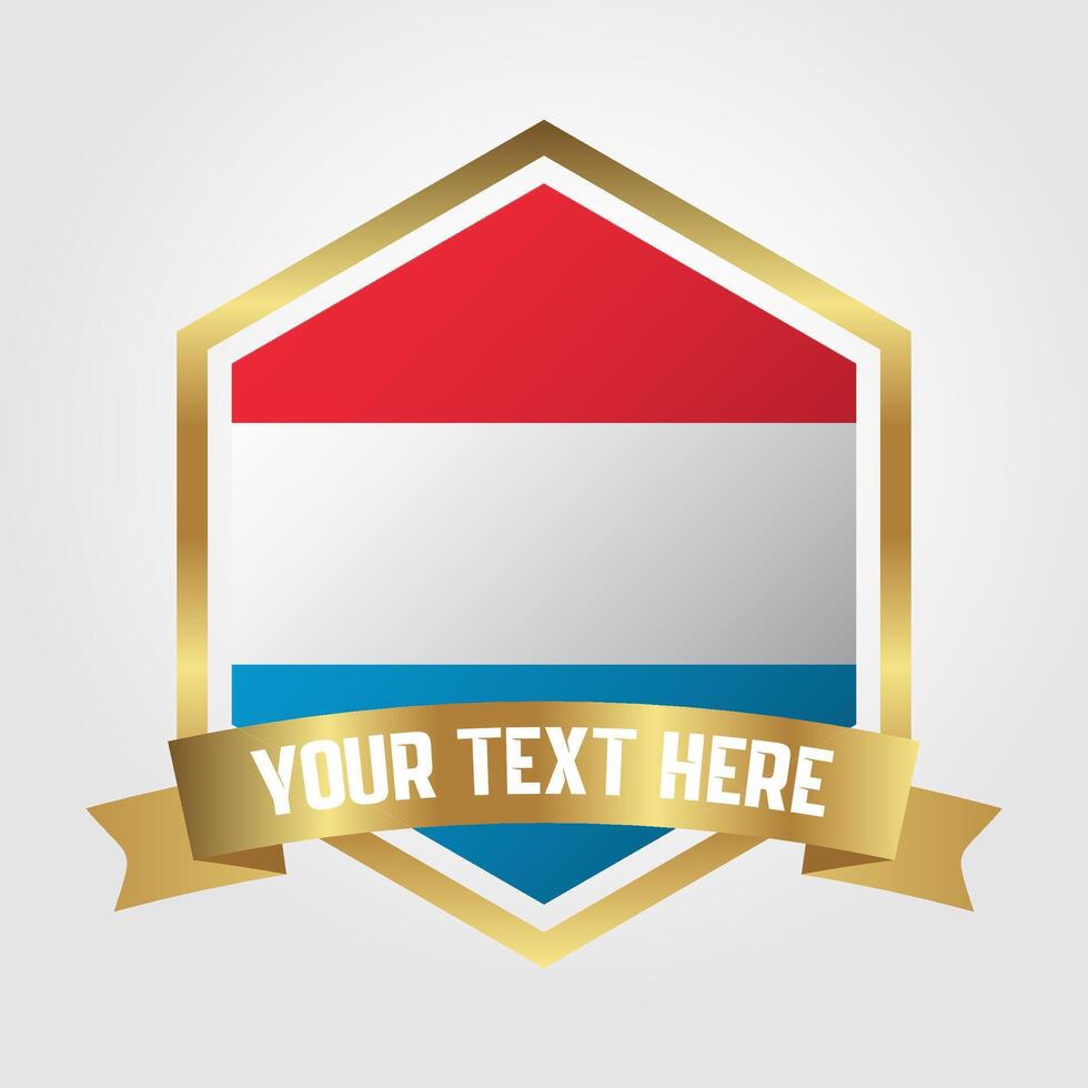 Golden Luxury Luxembourg Label Illustration vector