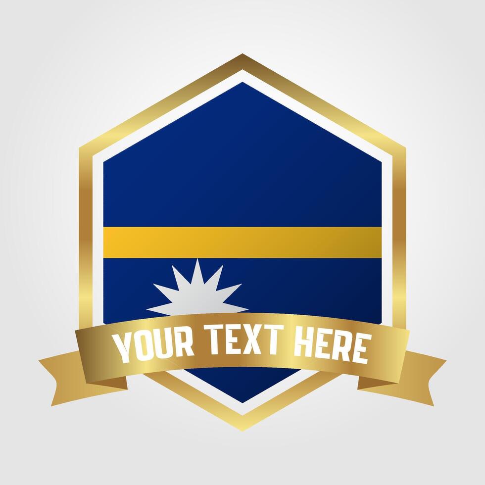 Golden Luxury Nauru Label Illustration vector