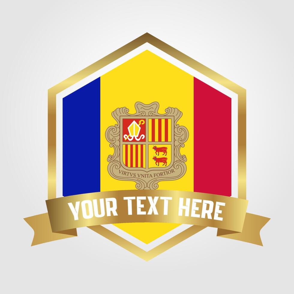 Golden Luxury Andorra Label Illustration vector