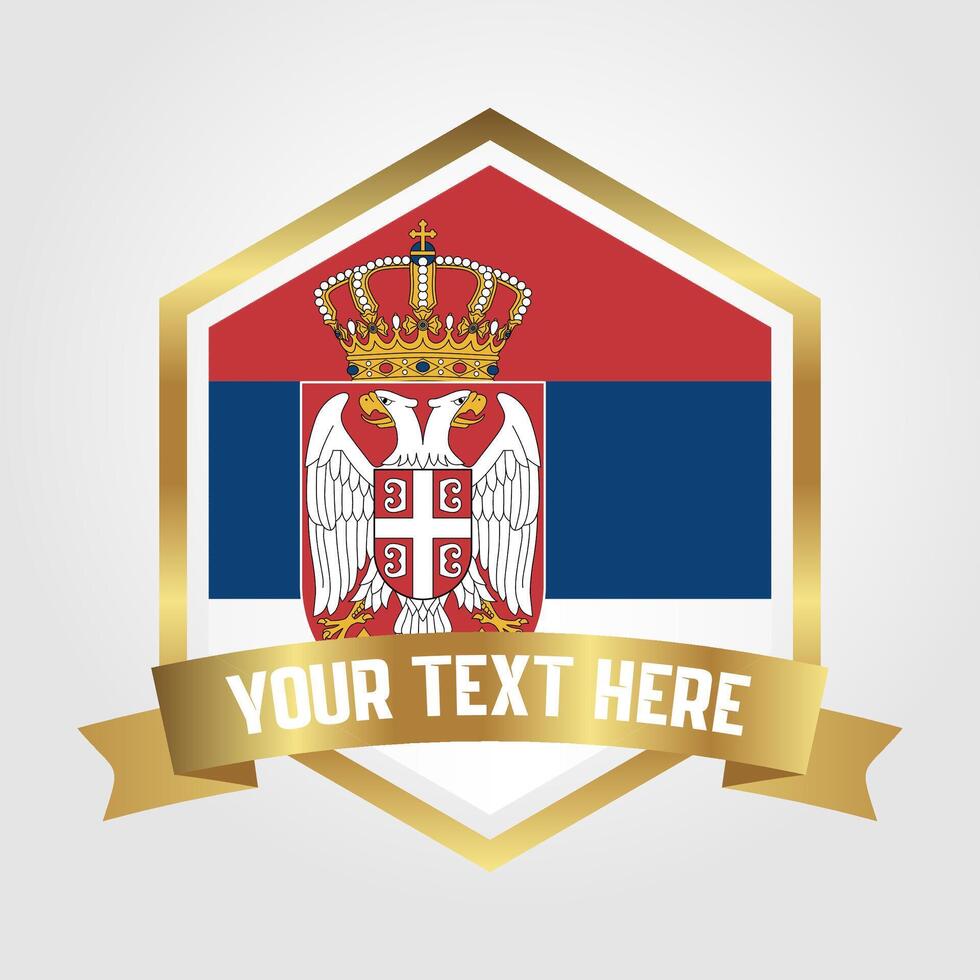 Golden Luxury Serbia Label Illustration vector