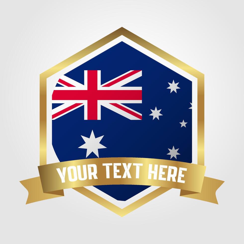 Golden Luxury Australia Label Illustration vector