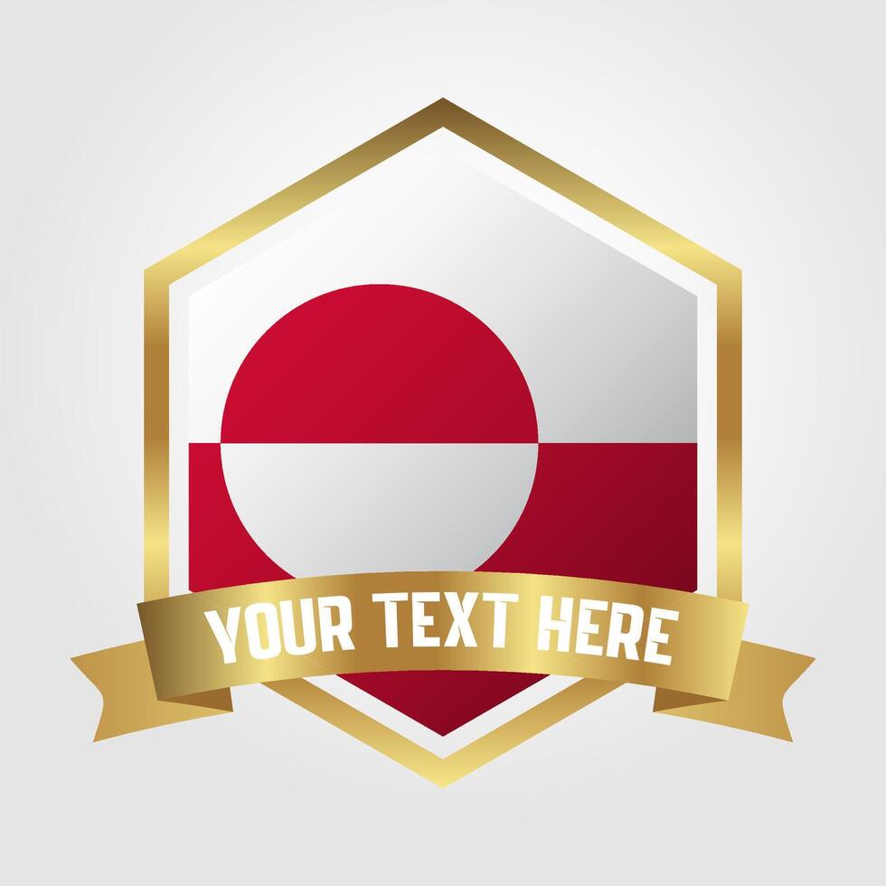 Golden Luxury Greenland Label Illustration vector