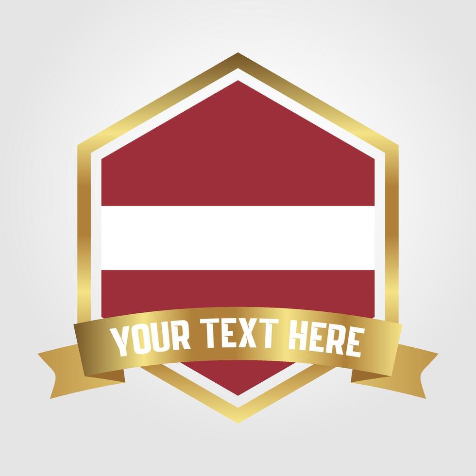 Golden Luxury Latvia Label Illustration vector