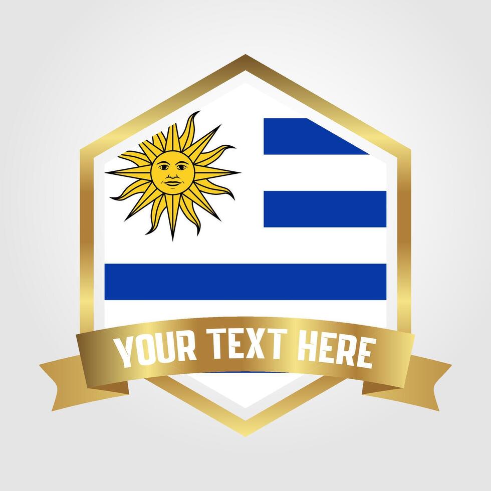 Golden Luxury Uruguay Label Illustration vector