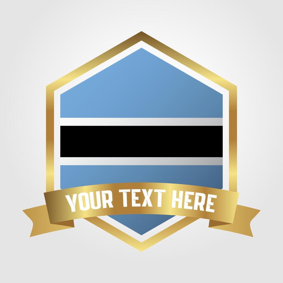 Golden Luxury Botswana Label Illustration vector