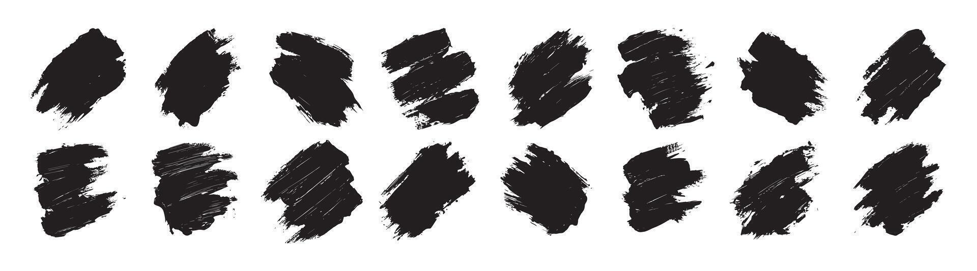 Collection Pack of Grunge or Grungy Shape Textures Design Template vector