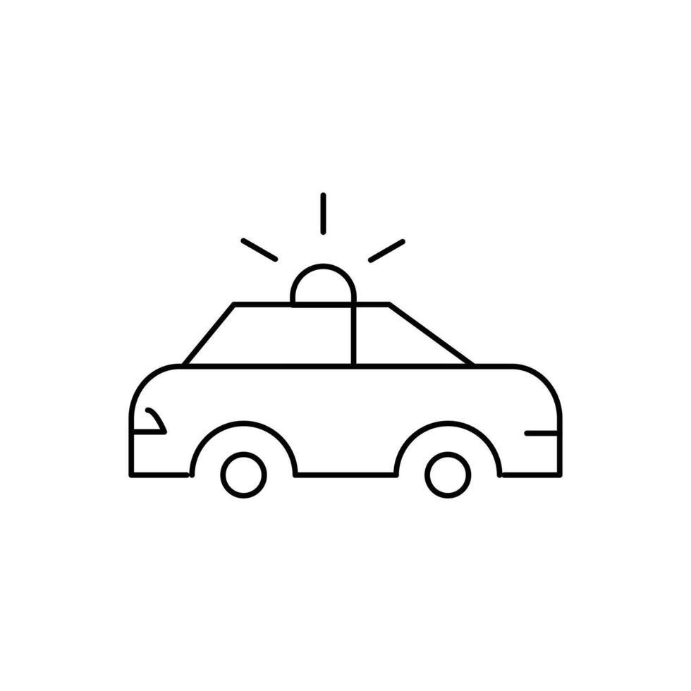 police car thin outline icon design good for website and mobile app vector