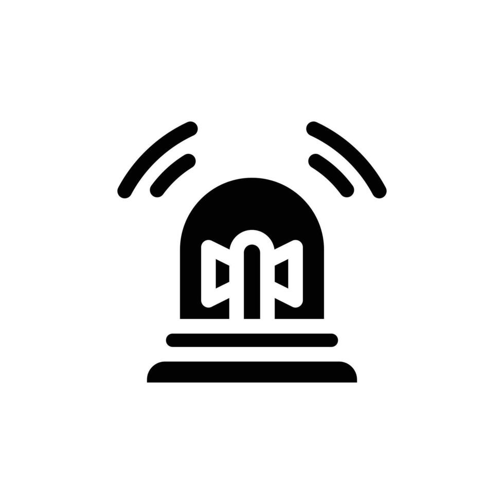 emergency lamp solid black icon design good for website and mobile app vector