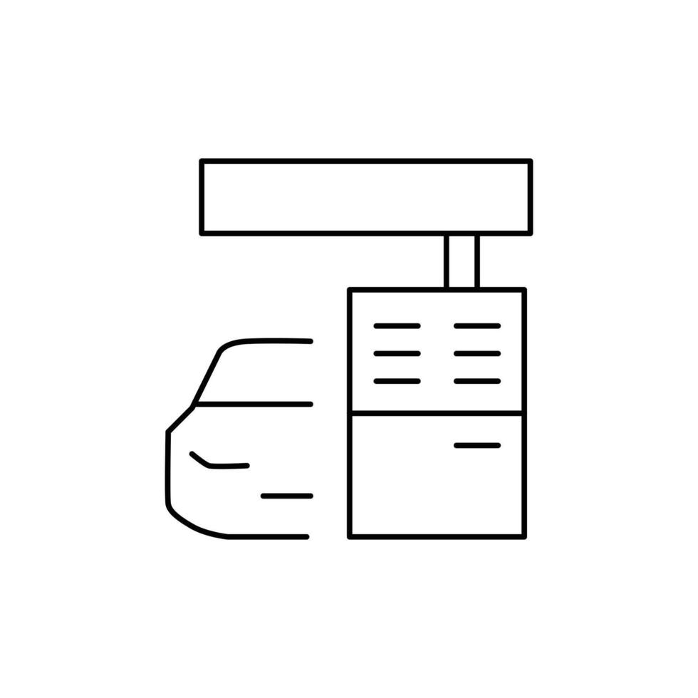 gas station thin outline icon design good for website and mobile app vector